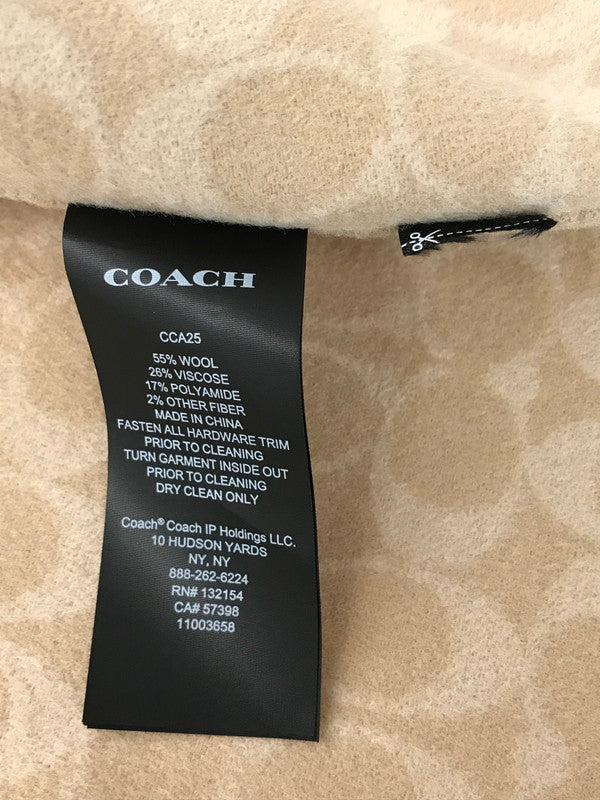 【中古品】【レディース】 COACH コーチ WOOL SWING COAT 11003658 ウール スイング コート アウター 183-261005-na-30-tagh サイズ：M/L カラー：ベージュ 万代Net店