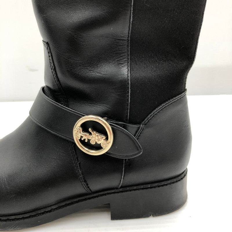 【現状渡し品】【レディース】 COACH コーチ LONG BOOTS FG4191 ロング ブーツ 183-261006-ty-18-tag サイズ：US7 カラー：ブラック 万代Net店