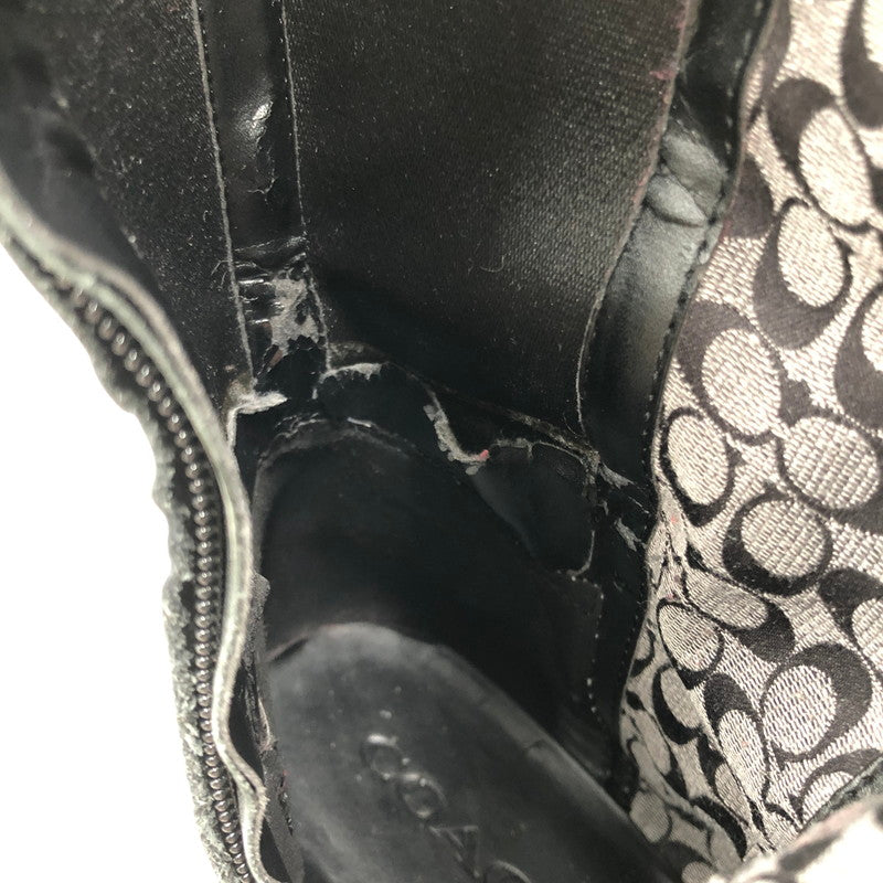 【現状渡し品】【レディース】 COACH コーチ LONG BOOTS FG4191 ロング ブーツ 183-261006-ty-18-tag サイズ：US7 カラー：ブラック 万代Net店