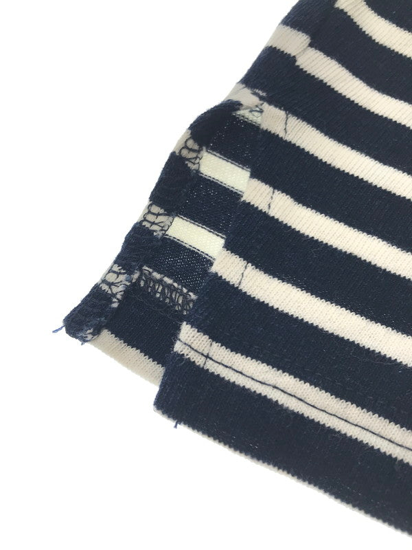 【中古品】【メンズ】 OUTIL ウティ L/S BORDER BASQUE SHIRT L/S ボーダー バスクシャツ 長袖 トップス 140-261026-ty-17-tagh サイズ：2 カラー：ブラック/ホワイト 万代Net店