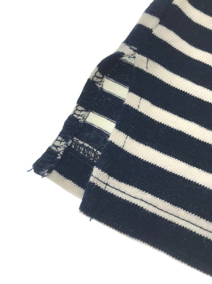 【中古品】【メンズ】 OUTIL ウティ L/S BORDER BASQUE SHIRT L/S ボーダー バスクシャツ 長袖 トップス 140-261026-ty-17-tagh サイズ：2 カラー：ブラック/ホワイト 万代Net店