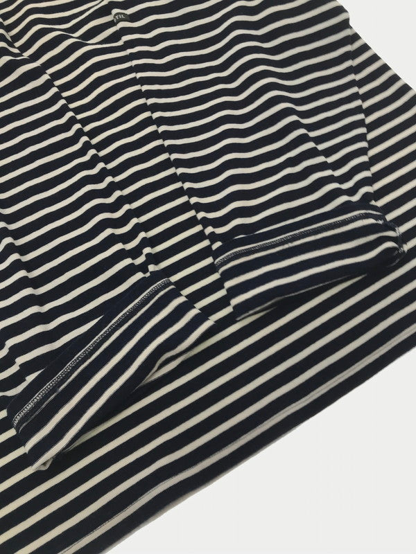 【中古品】【メンズ】 OUTIL ウティ L/S BORDER BASQUE SHIRT L/S ボーダー バスクシャツ 長袖 トップス 140-261026-ty-17-tagh サイズ：2 カラー：ブラック/ホワイト 万代Net店