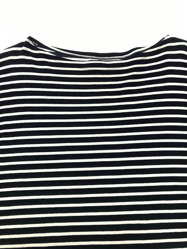 【中古品】【メンズ】 OUTIL ウティ L/S BORDER BASQUE SHIRT L/S ボーダー バスクシャツ 長袖 トップス 140-261026-ty-17-tagh サイズ：2 カラー：ブラック/ホワイト 万代Net店