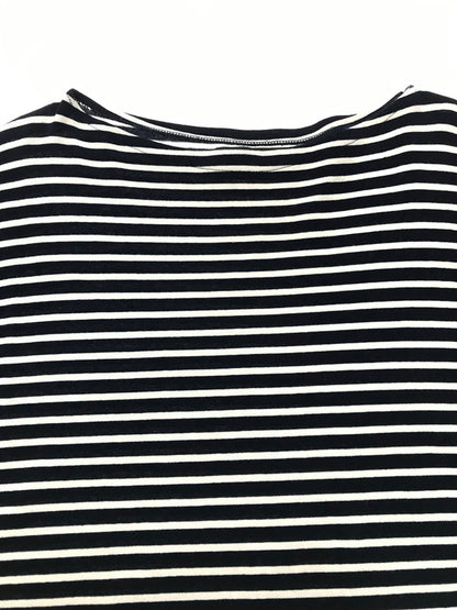 【中古品】【メンズ】 OUTIL ウティ L/S BORDER BASQUE SHIRT L/S ボーダー バスクシャツ 長袖 トップス 140-261026-ty-17-tagh サイズ：2 カラー：ブラック/ホワイト 万代Net店