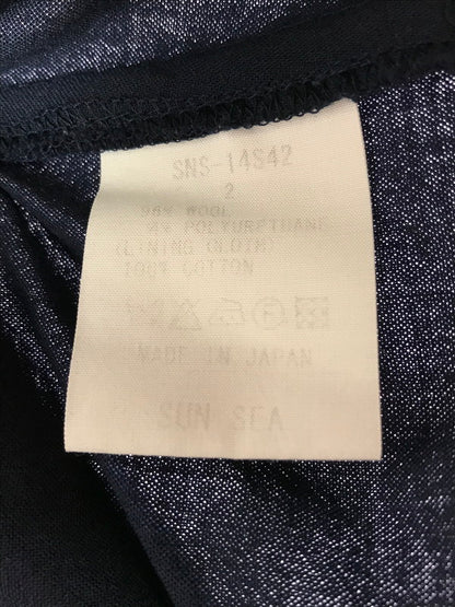【中古品】【メンズ】 SUNSEA サンシー NICE MATERIAL PANTS SNS-14S42 ナイス マテリアル パンツ ボトムス 151-261012-na-05-tagh サイズ：2 カラー：ネイビー 万代Net店