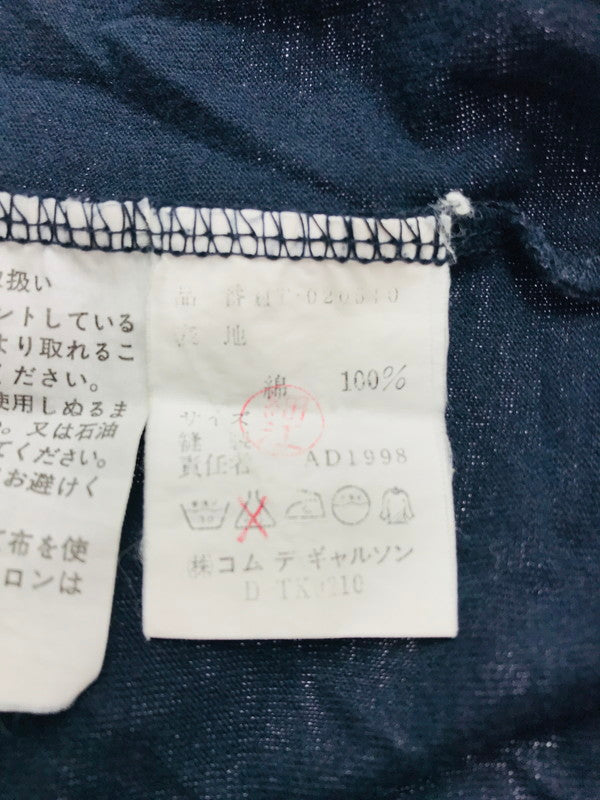 【現状渡し品】【メンズ】 COMME DES GARCONS HOMME コムデギャルソンオム 90S LOGO T-SHIRT HT-020510 AD1998 90年代 ロゴ Tシャツ 半袖Tシャツ 140-261011-na-11-tagh サイズ：サイズ表記なし 下記参照 カラー：ネイビー 万代Net店