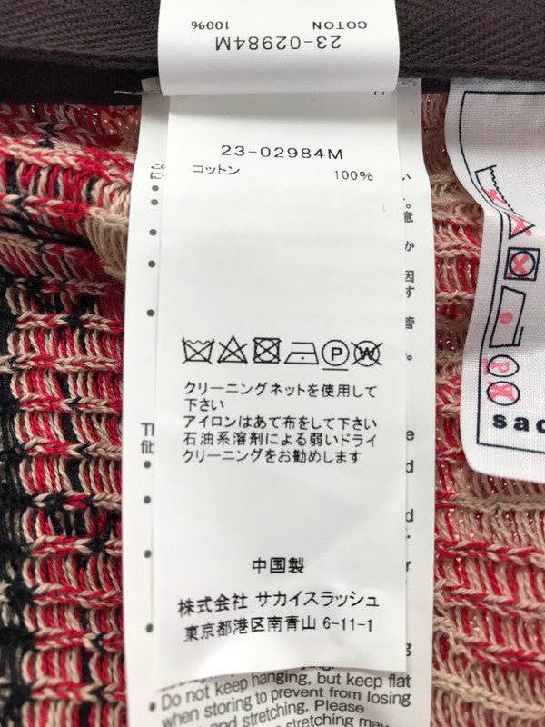 【中古美品】【メンズ】 SACAI サカイ × ERIC HAZE エリック ヘイズ JACQUARD KNIT CARDIGAN 23-02984M ジャガード ニット カーディガン 140-261011-na-04-tagh サイズ：3 カラー：マルチカラー 万代Net店
