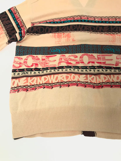 【中古美品】【メンズ】 SACAI サカイ × ERIC HAZE エリック ヘイズ JACQUARD KNIT CARDIGAN 23-02984M ジャガード ニット カーディガン 140-261011-na-04-tagh サイズ：3 カラー：マルチカラー 万代Net店