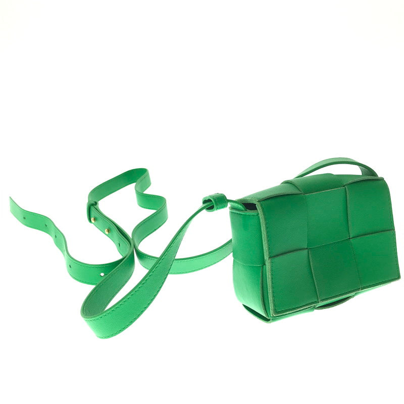 【中古品】【レディース】 BOTTEGA VENETA ボッテガ ヴェネッタ MAXI INTRECCIATO CANDY CASSETTE マキシイントレチャート キャンディ カセット ショルダーバッグ 180-261016-rt-04-tagh カラー：グリーン 万代Net店