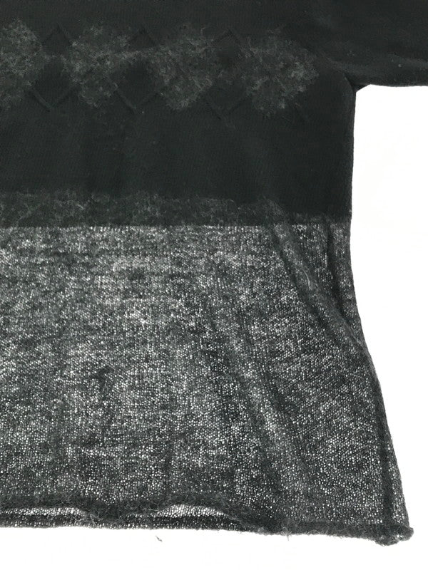 【中古品】【メンズ】 NUMBER(N)INE ナンバーナイン NOIR期 06AW GRUNGE ARGYLE KNIT SWEATER F06-NK001 グランジ アーガイル ニット セーター 140-261011-na-24-tagh サイズ：2 カラー：ブラック 万代Net店