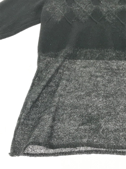 【中古品】【メンズ】 NUMBER(N)INE ナンバーナイン NOIR期 06AW GRUNGE ARGYLE KNIT SWEATER F06-NK001 グランジ アーガイル ニット セーター 140-261011-na-24-tagh サイズ：2 カラー：ブラック 万代Net店
