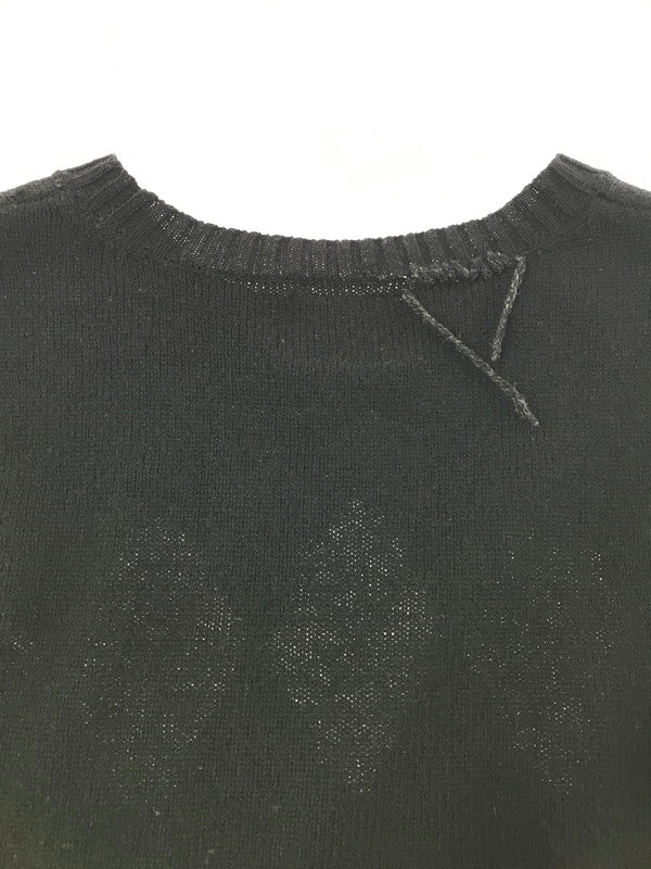 【中古品】【メンズ】 NUMBER(N)INE ナンバーナイン NOIR期 06AW GRUNGE ARGYLE KNIT SWEATER F06-NK001 グランジ アーガイル ニット セーター 140-261011-na-24-tagh サイズ：2 カラー：ブラック 万代Net店