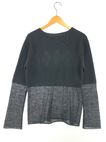【中古品】【メンズ】 NUMBER(N)INE ナンバーナイン NOIR期 06AW GRUNGE ARGYLE KNIT SWEATER F06-NK001 グランジ アーガイル ニット セーター 140-261011-na-24-tagh サイズ：2 カラー：ブラック 万代Net店