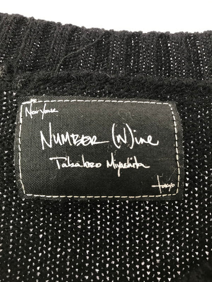 【中古品】【メンズ】 NUMBER(N)INE ナンバーナイン NOIR期 06AW GRUNGE ARGYLE KNIT SWEATER F06-NK001 グランジ アーガイル ニット セーター 140-261011-na-24-tagh サイズ：2 カラー：ブラック 万代Net店