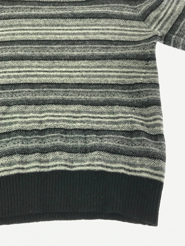 【現状渡し品】【メンズ】 NUMBER(N)INE ナンバーナイン 07AW JACQUARD MULTI BORDER KNIT SWEATER F07-NK016 ジャガード マルチボーダー ニット セーター 140-261011-na-02-tagh サイズ：2 カラー：マルチカラー 万代Net店