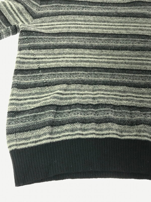 【現状渡し品】【メンズ】 NUMBER(N)INE ナンバーナイン 07AW JACQUARD MULTI BORDER KNIT SWEATER F07-NK016 ジャガード マルチボーダー ニット セーター 140-261011-na-02-tagh サイズ：2 カラー：マルチカラー 万代Net店