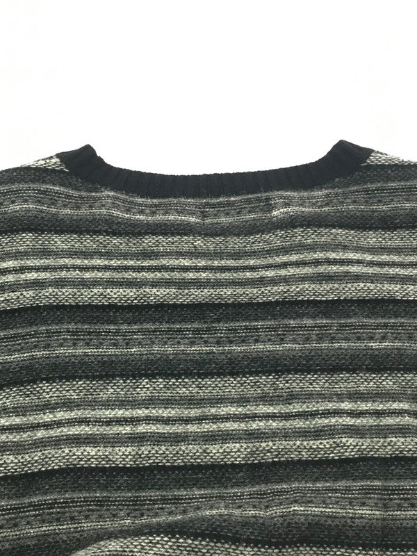 【現状渡し品】【メンズ】 NUMBER(N)INE ナンバーナイン 07AW JACQUARD MULTI BORDER KNIT SWEATER F07-NK016 ジャガード マルチボーダー ニット セーター 140-261011-na-02-tagh サイズ：2 カラー：マルチカラー 万代Net店