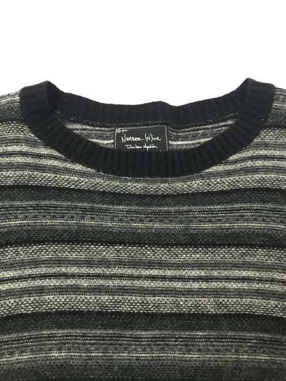 【現状渡し品】【メンズ】 NUMBER(N)INE ナンバーナイン 07AW JACQUARD MULTI BORDER KNIT SWEATER F07-NK016 ジャガード マルチボーダー ニット セーター 140-261011-na-02-tagh サイズ：2 カラー：マルチカラー 万代Net店