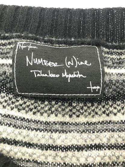 【現状渡し品】【メンズ】 NUMBER(N)INE ナンバーナイン 07AW JACQUARD MULTI BORDER KNIT SWEATER F07-NK016 ジャガード マルチボーダー ニット セーター 140-261011-na-02-tagh サイズ：2 カラー：マルチカラー 万代Net店