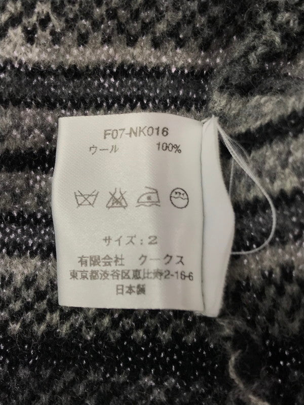【現状渡し品】【メンズ】 NUMBER(N)INE ナンバーナイン 07AW JACQUARD MULTI BORDER KNIT SWEATER F07-NK016 ジャガード マルチボーダー ニット セーター 140-261011-na-02-tagh サイズ：2 カラー：マルチカラー 万代Net店