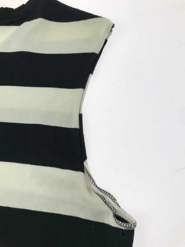 【中古品】【メンズ】 NUMBER(N)INE ナンバーナイン NIGHT CRAWLER期 05SS ASYMMETRY BORDER CUT AND SEW アシンメトリー ボーダー カットソー 140-261011-na-22-tagh サイズ：3 カラー：ブラック/ホワイト 万代Net店