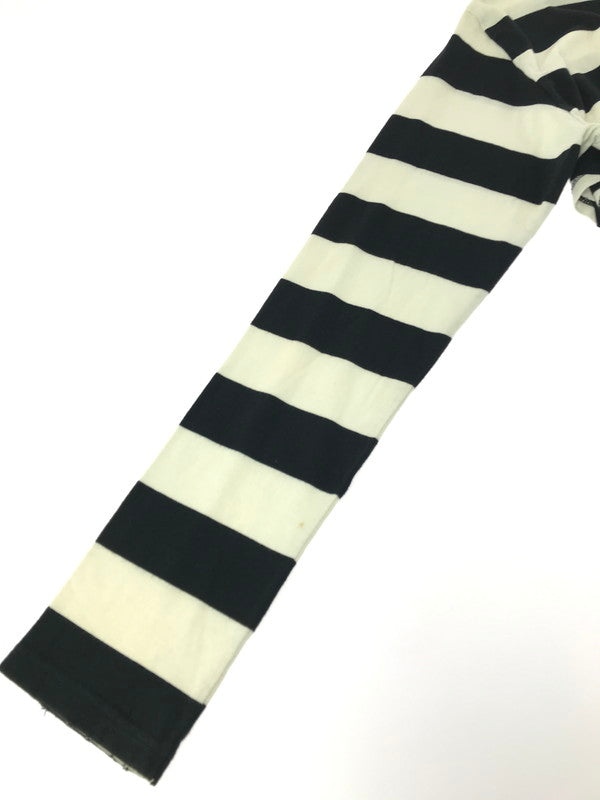 【中古品】【メンズ】 NUMBER(N)INE ナンバーナイン NIGHT CRAWLER期 05SS ASYMMETRY BORDER CUT AND SEW アシンメトリー ボーダー カットソー 140-261011-na-22-tagh サイズ：3 カラー：ブラック/ホワイト 万代Net店