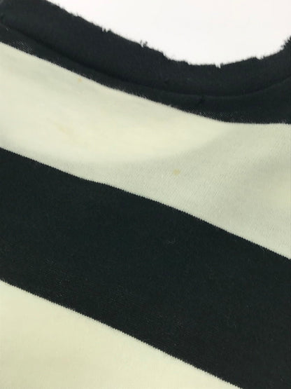 【中古品】【メンズ】 NUMBER(N)INE ナンバーナイン NIGHT CRAWLER期 05SS ASYMMETRY BORDER CUT AND SEW アシンメトリー ボーダー カットソー 140-261011-na-22-tagh サイズ：3 カラー：ブラック/ホワイト 万代Net店