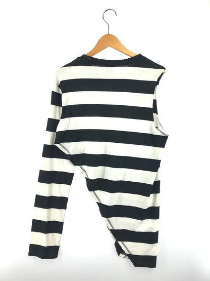 【中古品】【メンズ】 NUMBER(N)INE ナンバーナイン NIGHT CRAWLER期 05SS ASYMMETRY BORDER CUT AND SEW アシンメトリー ボーダー カットソー 140-261011-na-22-tagh サイズ：3 カラー：ブラック/ホワイト 万代Net店