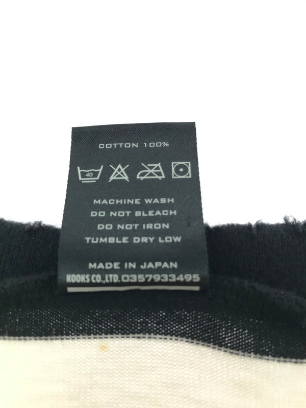 【中古品】【メンズ】 NUMBER(N)INE ナンバーナイン NIGHT CRAWLER期 05SS ASYMMETRY BORDER CUT AND SEW アシンメトリー ボーダー カットソー 140-261011-na-22-tagh サイズ：3 カラー：ブラック/ホワイト 万代Net店