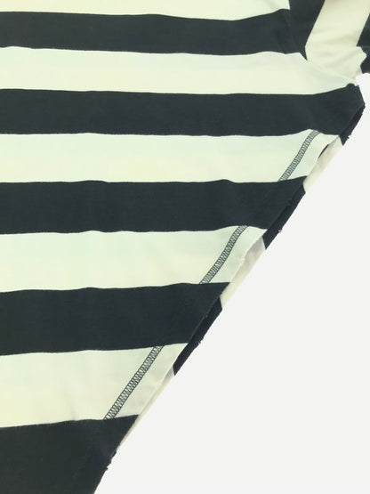 【中古品】【メンズ】 NUMBER(N)INE ナンバーナイン NIGHT CRAWLER期 05SS ASYMMETRY BORDER CUT AND SEW アシンメトリー ボーダー カットソー 140-261011-na-22-tagh サイズ：3 カラー：ブラック/ホワイト 万代Net店