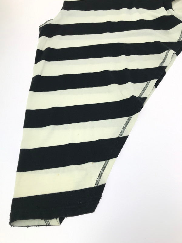 【中古品】【メンズ】 NUMBER(N)INE ナンバーナイン NIGHT CRAWLER期 05SS ASYMMETRY BORDER CUT AND SEW アシンメトリー ボーダー カットソー 140-261011-na-22-tagh サイズ：3 カラー：ブラック/ホワイト 万代Net店