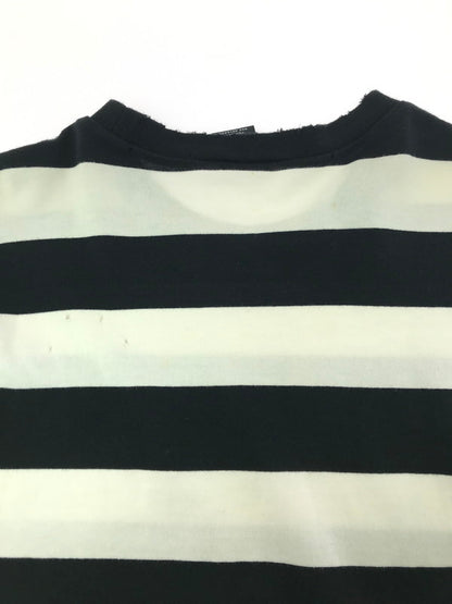 【中古品】【メンズ】 NUMBER(N)INE ナンバーナイン NIGHT CRAWLER期 05SS ASYMMETRY BORDER CUT AND SEW アシンメトリー ボーダー カットソー 140-261011-na-22-tagh サイズ：3 カラー：ブラック/ホワイト 万代Net店