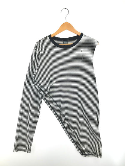 【中古品】【メンズ】 NUMBER(N)INE ナンバーナイン NIGHT CRAWLER期 05SS ASYMMETRY BORDER CUT AND SEW アシンメトリー ボーダー カットソー 140-261011-na-21-tagh サイズ：3 カラー：ブラック/ホワイト 万代Net店