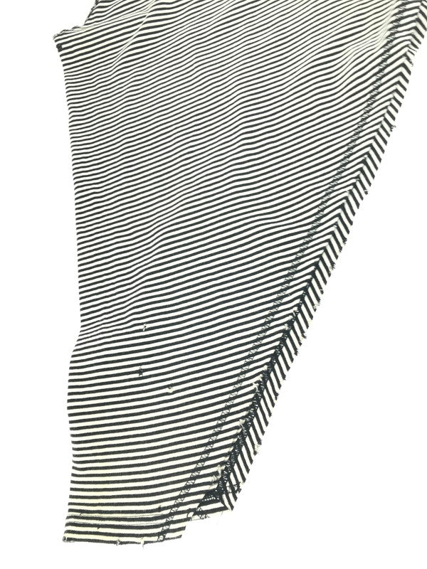 【中古品】【メンズ】 NUMBER(N)INE ナンバーナイン NIGHT CRAWLER期 05SS ASYMMETRY BORDER CUT AND SEW アシンメトリー ボーダー カットソー 140-261011-na-21-tagh サイズ：3 カラー：ブラック/ホワイト 万代Net店