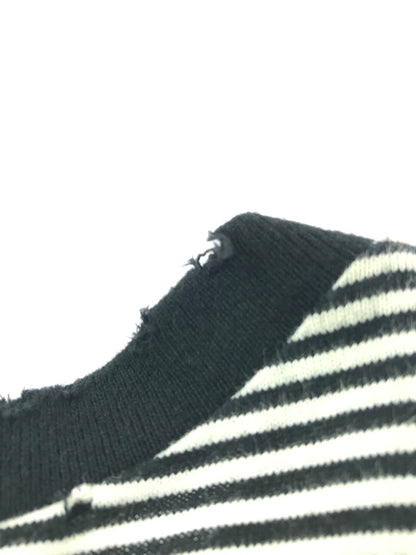 【中古品】【メンズ】 NUMBER(N)INE ナンバーナイン NIGHT CRAWLER期 05SS ASYMMETRY BORDER CUT AND SEW アシンメトリー ボーダー カットソー 140-261011-na-21-tagh サイズ：3 カラー：ブラック/ホワイト 万代Net店