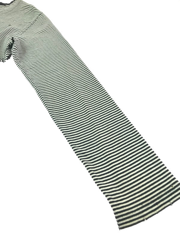 【中古品】【メンズ】 NUMBER(N)INE ナンバーナイン NIGHT CRAWLER期 05SS ASYMMETRY BORDER CUT AND SEW アシンメトリー ボーダー カットソー 140-261011-na-21-tagh サイズ：3 カラー：ブラック/ホワイト 万代Net店