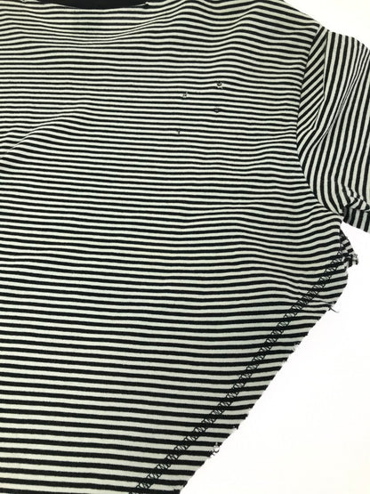 【中古品】【メンズ】 NUMBER(N)INE ナンバーナイン NIGHT CRAWLER期 05SS ASYMMETRY BORDER CUT AND SEW アシンメトリー ボーダー カットソー 140-261011-na-21-tagh サイズ：3 カラー：ブラック/ホワイト 万代Net店