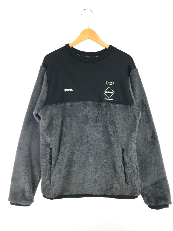 【中古品】【メンズ】 F.C.R.B. エフシーアールビー POLARTEC FLEECE HYBRID CREWNECK TOP 212051 フリース ハイブリッド クルーネックトップ 142-261011-na-23-tagh サイズ：M カラー：グレー/ブラック 万代Net店