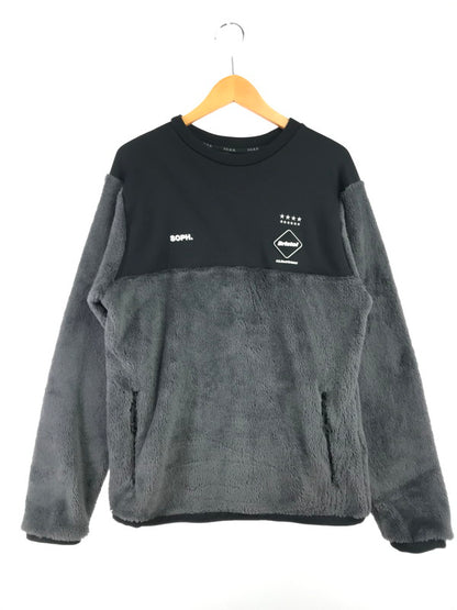 【中古品】【メンズ】 F.C.R.B. エフシーアールビー POLARTEC FLEECE HYBRID CREWNECK TOP 212051 フリース ハイブリッド クルーネックトップ 142-261011-na-23-tagh サイズ：M カラー：グレー/ブラック 万代Net店