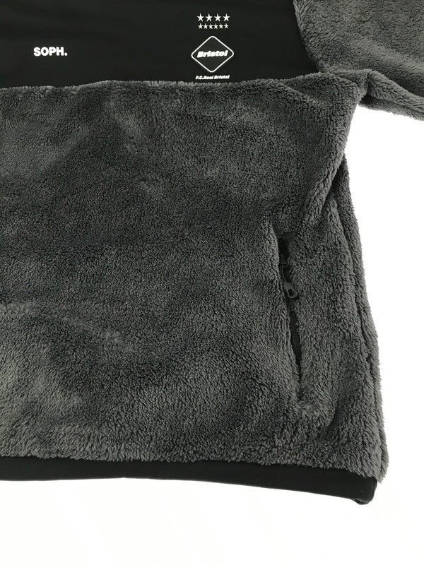 【中古品】【メンズ】 F.C.R.B. エフシーアールビー POLARTEC FLEECE HYBRID CREWNECK TOP 212051 フリース ハイブリッド クルーネックトップ 142-261011-na-23-tagh サイズ：M カラー：グレー/ブラック 万代Net店