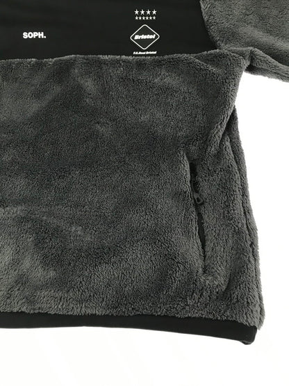 【中古品】【メンズ】 F.C.R.B. エフシーアールビー POLARTEC FLEECE HYBRID CREWNECK TOP 212051 フリース ハイブリッド クルーネックトップ 142-261011-na-23-tagh サイズ：M カラー：グレー/ブラック 万代Net店