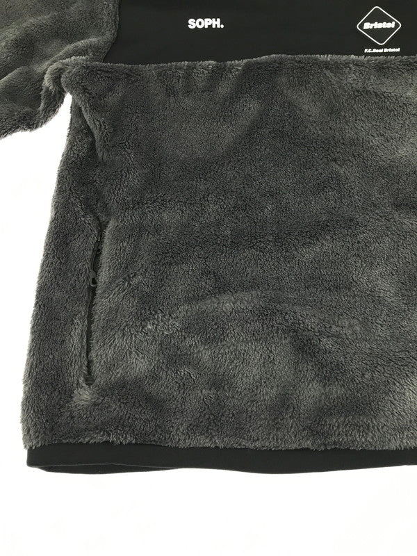 【中古品】【メンズ】 F.C.R.B. エフシーアールビー POLARTEC FLEECE HYBRID CREWNECK TOP 212051 フリース ハイブリッド クルーネックトップ 142-261011-na-23-tagh サイズ：M カラー：グレー/ブラック 万代Net店