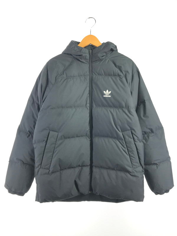 【中古品】【メンズ】 ADIDAS アディダス REVERSIBLE HOODED PUFFER JACKET DH5003 リバーシブル フーデッド パファー ジャケット アウター ダウンジャケット 148-261027-ty-14-tagh サイズ：L カラー：ブラック 万代Net店