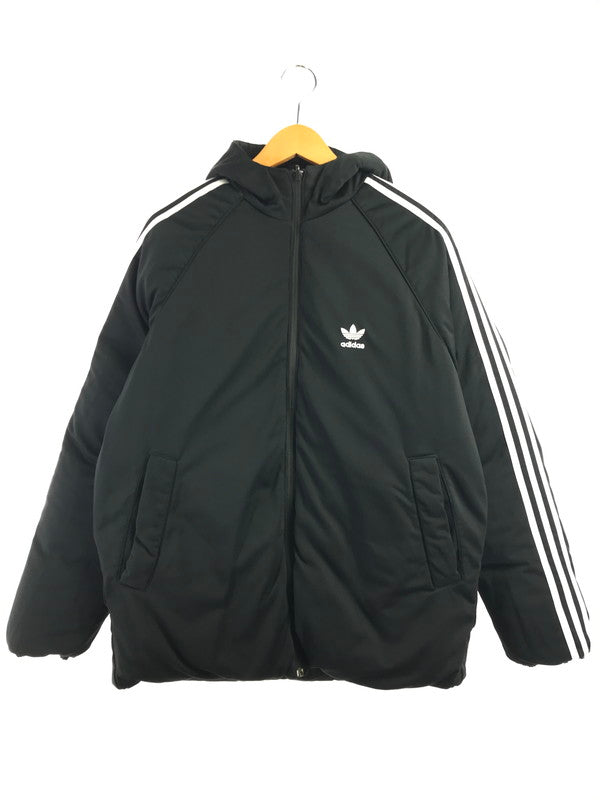 【中古品】【メンズ】 ADIDAS アディダス REVERSIBLE HOODED PUFFER JACKET DH5003 リバーシブル フーデッド パファー ジャケット アウター ダウンジャケット 148-261027-ty-14-tagh サイズ：L カラー：ブラック 万代Net店