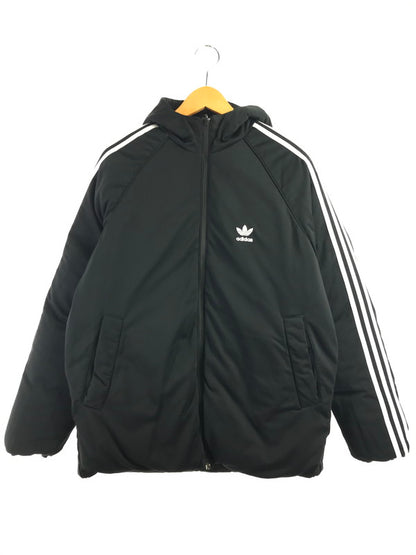 【中古品】【メンズ】 ADIDAS アディダス REVERSIBLE HOODED PUFFER JACKET DH5003 リバーシブル フーデッド パファー ジャケット アウター ダウンジャケット 148-261027-ty-14-tagh サイズ：L カラー：ブラック 万代Net店