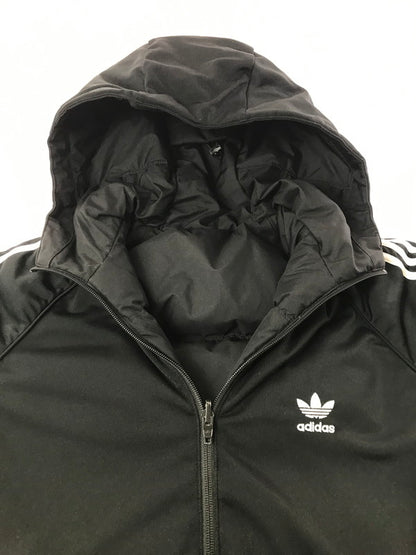 【中古品】【メンズ】 ADIDAS アディダス REVERSIBLE HOODED PUFFER JACKET DH5003 リバーシブル フーデッド パファー ジャケット アウター ダウンジャケット 148-261027-ty-14-tagh サイズ：L カラー：ブラック 万代Net店