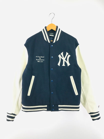【中古品】【メンズ】 F.C.R.B. エフシーアールビー × MLB エムエルビー MLB TOUR STADIUM JACKET 212120 スタジアム ジャケット スタジャン アウター 142-261011-na-09-tagh サイズ：S カラー：ネイビー/ホワイト 万代Net店