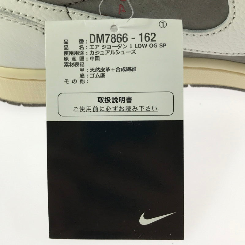 【中古美品】【メンズ】 NIKE ナイキ×TRAVIS SCOTT トラビス・スコット AIR JORDAN 1 LOW OG SP DM7866-162 エアジョーダン 1 ロー オリジナル スペシャル スニーカー 靴 160-261013-na-11-tagh サイズ：29cm US 11 カラー：SAIL/UNIVERSITY RED-RIDGEROCK 万代Net店