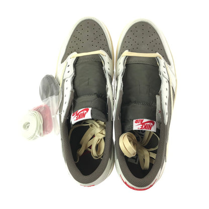 【中古美品】【メンズ】 NIKE ナイキ×TRAVIS SCOTT トラビス・スコット AIR JORDAN 1 LOW OG SP DM7866-162 エアジョーダン 1 ロー オリジナル スペシャル スニーカー 靴 160-261013-na-11-tagh サイズ：29cm US 11 カラー：SAIL/UNIVERSITY RED-RIDGEROCK 万代Net店