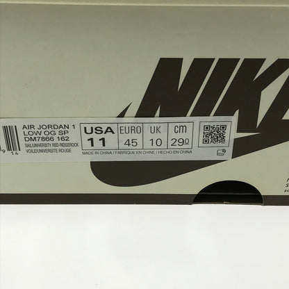 【中古美品】【メンズ】 NIKE ナイキ×TRAVIS SCOTT トラビス・スコット AIR JORDAN 1 LOW OG SP DM7866-162 エアジョーダン 1 ロー オリジナル スペシャル スニーカー 靴 160-261013-na-11-tagh サイズ：29cm US 11 カラー：SAIL/UNIVERSITY RED-RIDGEROCK 万代Net店